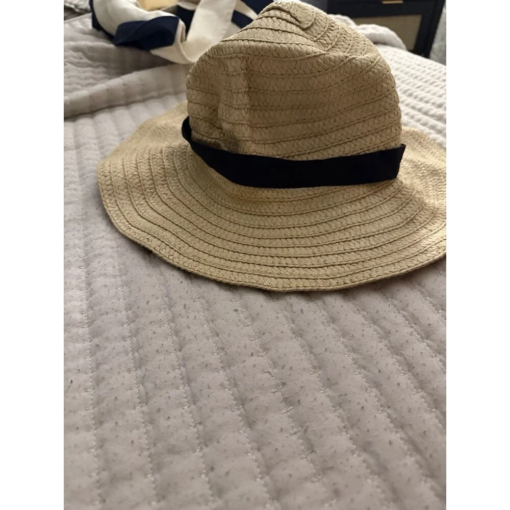 Madewell Straw Sun Hat Package NWT M/L Natural Color Coastal Style